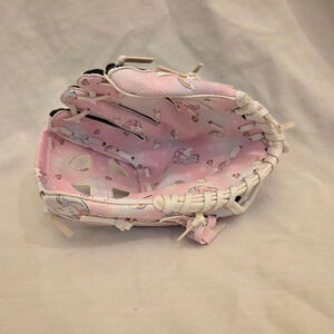 Girls Unbranded Pink Unicorn Rainbow Baseball/ softball Mitt Size medium